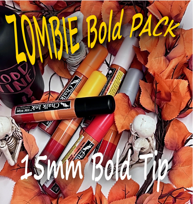 15mm Zombie Pack Set of 6 Wet Wipe Markers