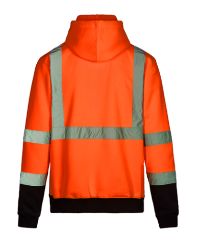 MAX660 ANSI Class 3 Full Zip Heavyweight Hoodie Safety Orange